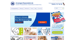 Desktop Screenshot of anzeigenspezialist.de